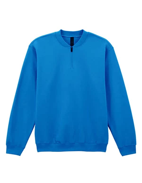 Softstyle® Midweight Adult Fleece 1/4 Zip Sweatshirt - Royal