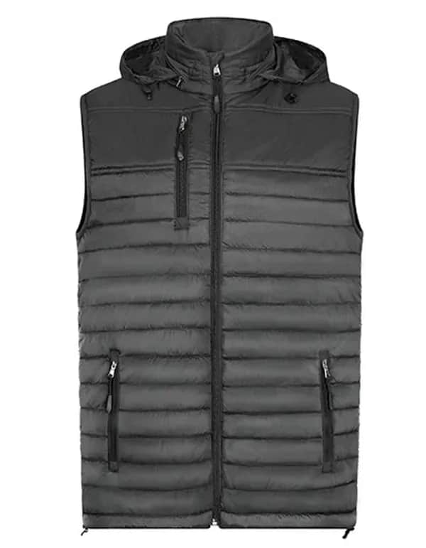 Men´s Hooded Performance Body Warmer - Dark Grey