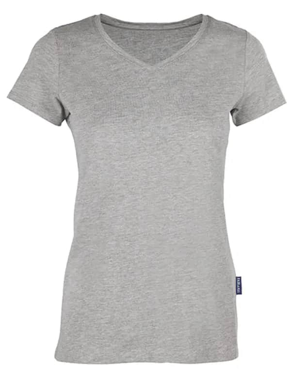 Women´s Luxury V-Neck Tees - Grey Melange