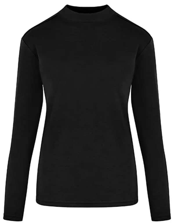 Women´s Premium Highneck Longsleeve Tees - Black