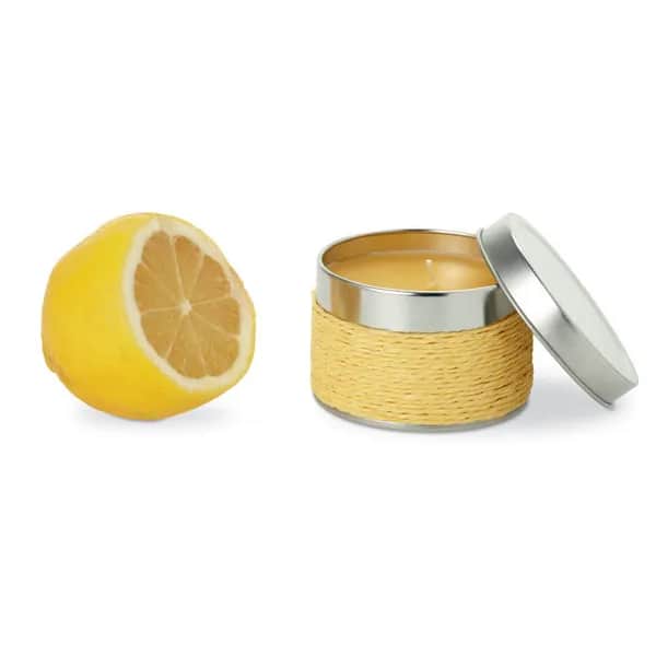 Kerze mit Orangenduft - DELICIOUS - Gelb