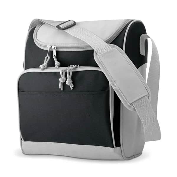 Kühltasche mit Fronttasche - ZIPPER - Schwarz