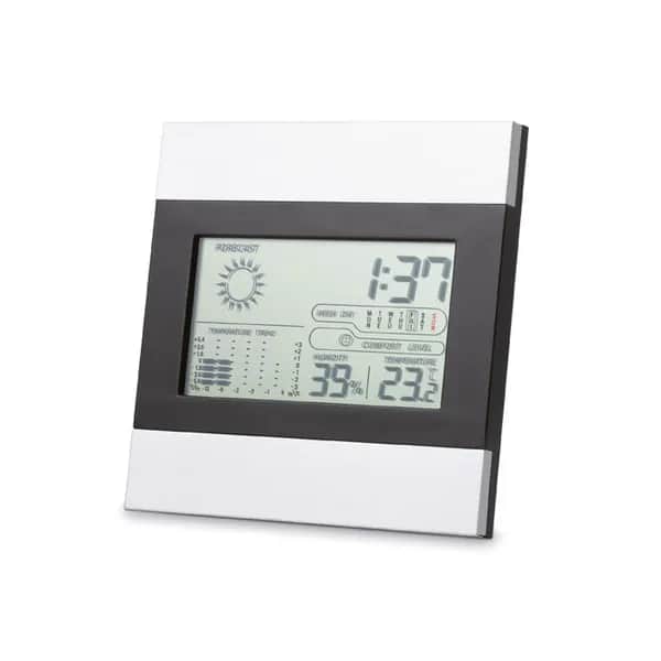 Wetterstation und Uhr - RIPPER - Mattsilber
