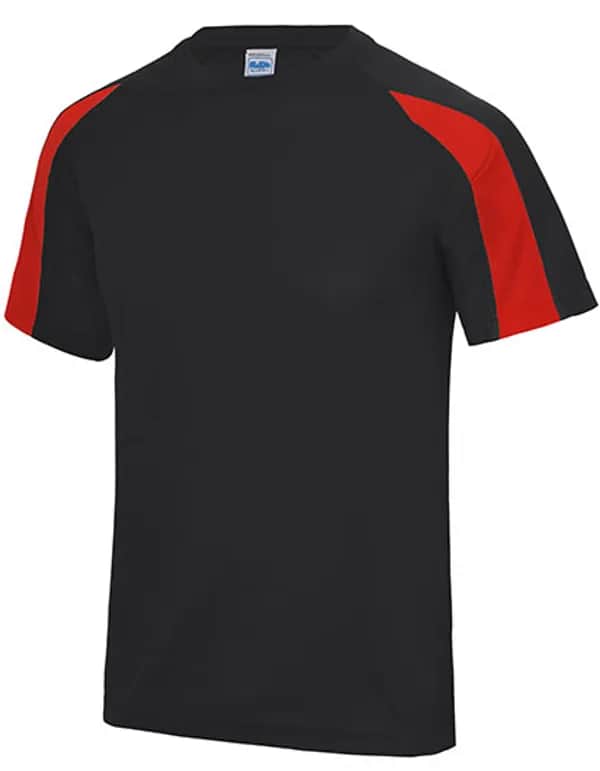 Kids´ Contrast Cool T - Jet Black/Fire Red