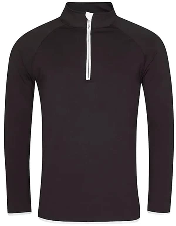 Men´s Cool 1/2 Zip Sweat - Jet Black/Arctic White