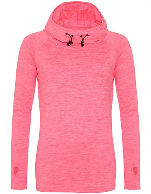 Women´s Cool Cowl Neck Top - Electric Pink Melange
