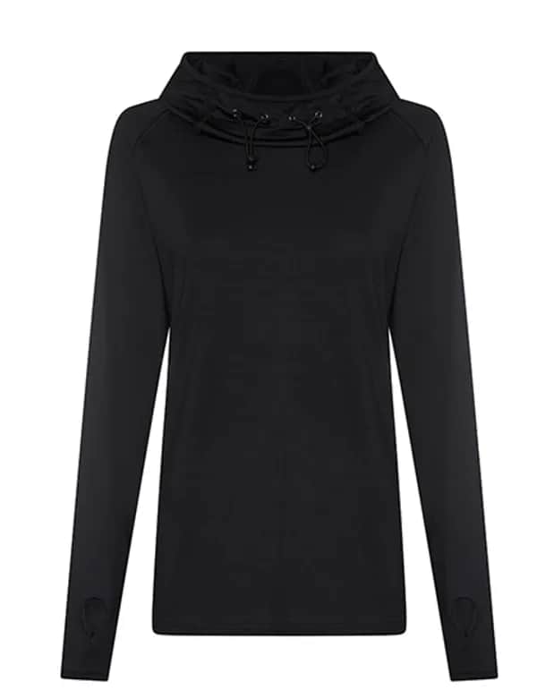 Women´s Cool Cowl Neck Top - Jet Black