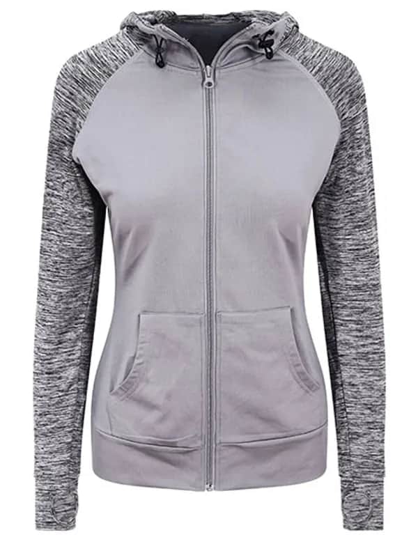 Women´s Cool Contrast Zoodie - Grey/Grey Melange