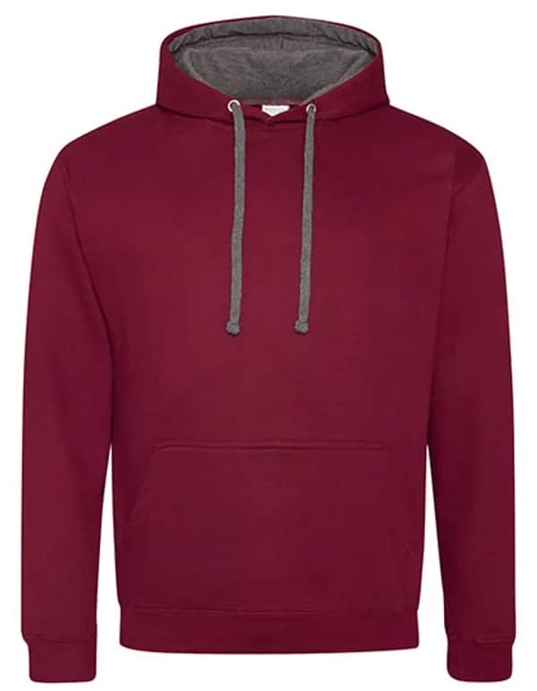 Varsity Hoodie - Burgundy/Charcoal (Heather)