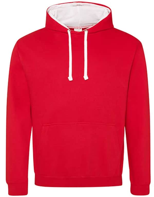 Varsity Hoodie - Fire Red/Arctic White
