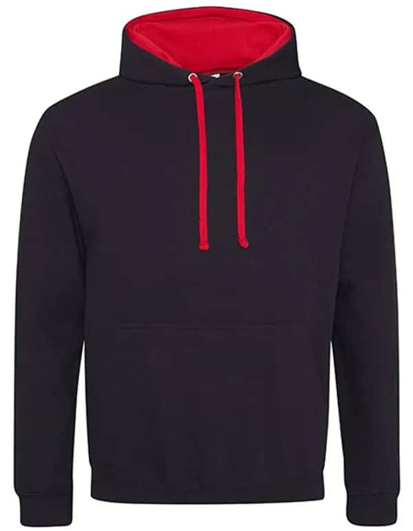 Varsity Hoodie - Jet Black/Fire Red
