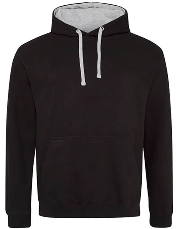 Varsity Hoodie - Jet Black/Heather Grey
