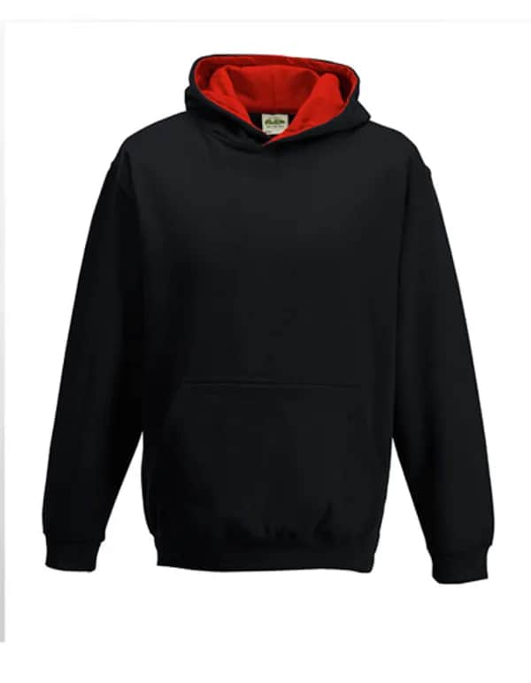 Kids´ Varsity Hoodie - Jet Black/Fire Red