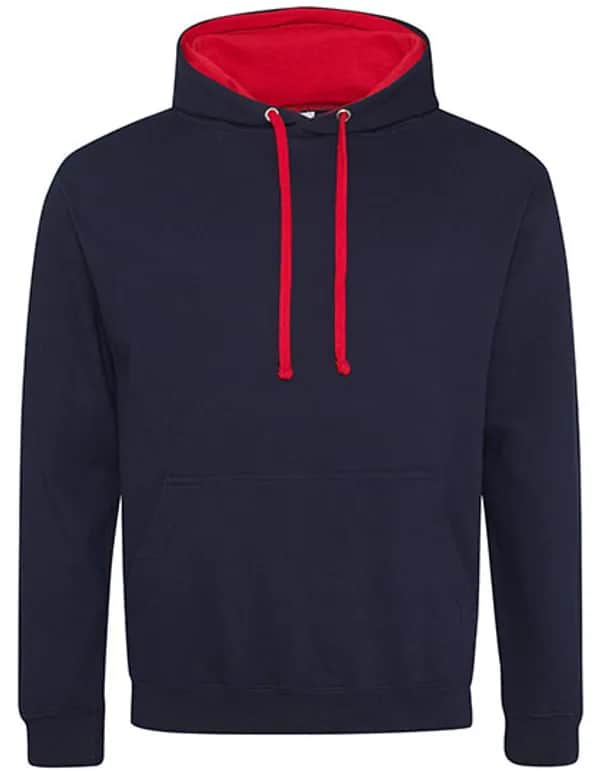 Varsity Hoodie - New French Navy/Fire Red