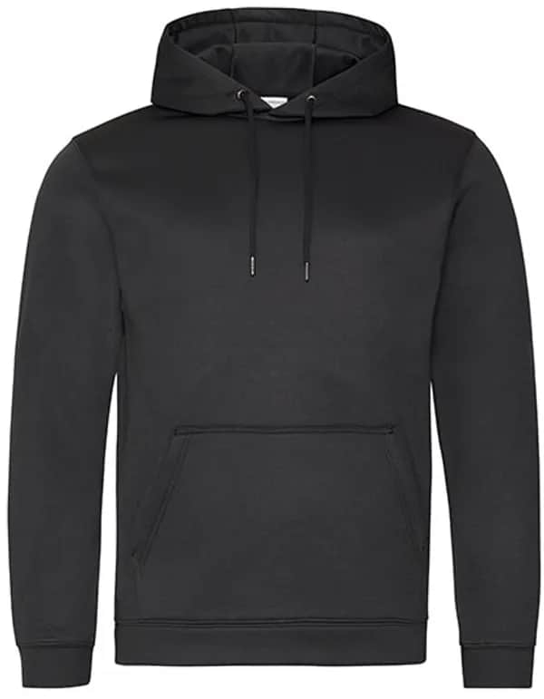 Sports Polyester Hoodie - Jet Black