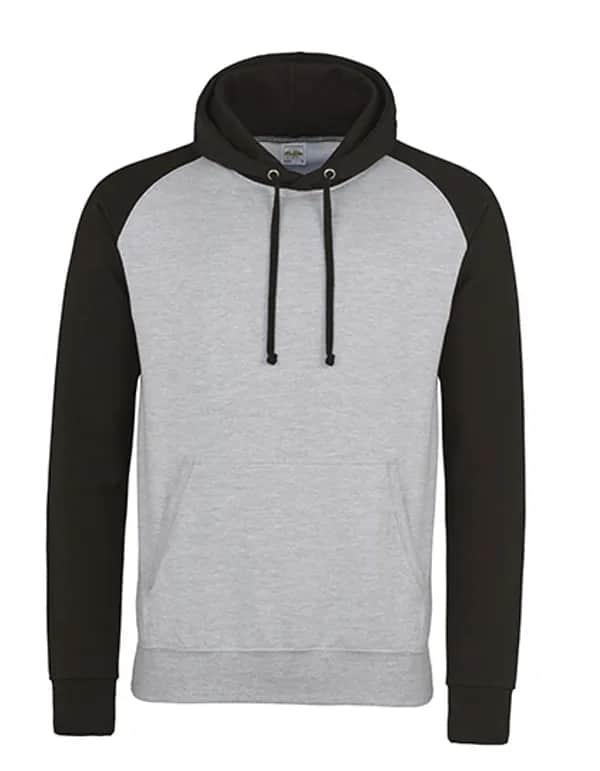 Baseball Hoodie - Heather Grey/Jet Black