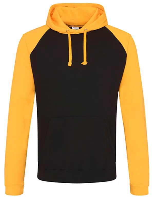 Baseball Hoodie - Jet Black/Gold