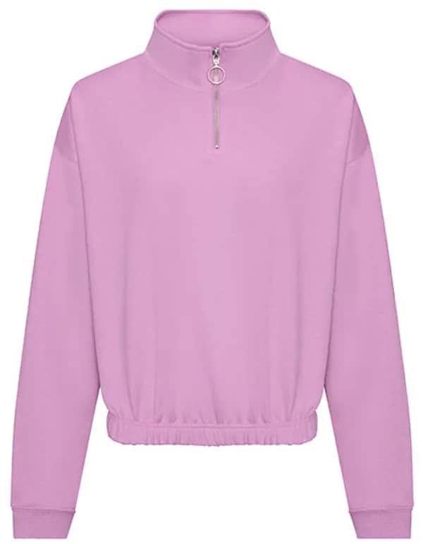 Women´s Cropped 1/4 Zip Sweat - Lavender