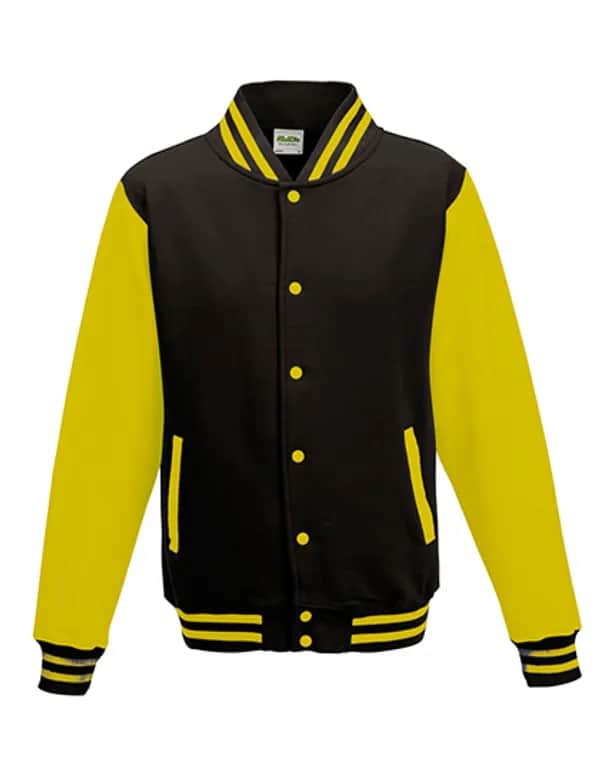 Varsity Jacket - Jet Black/Sun Yellow