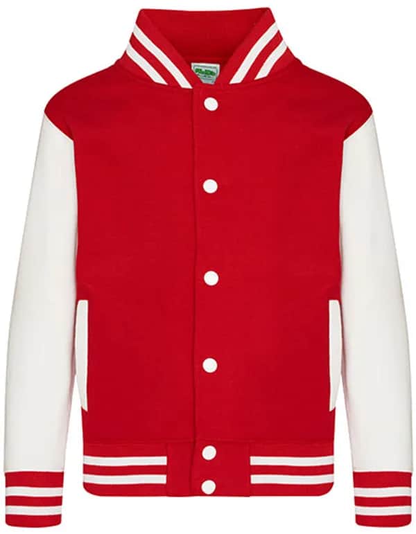 Kids´ Varsity Jacket - Fire Red/White