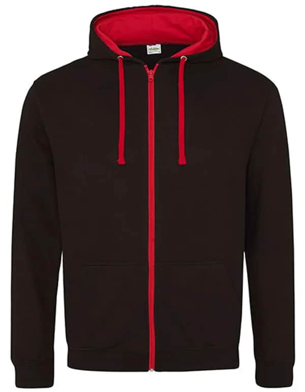 Varsity Zoodie - Jet Black/Fire Red