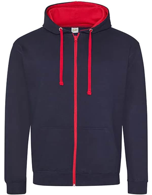 Varsity Zoodie - New French Navy/Fire Red