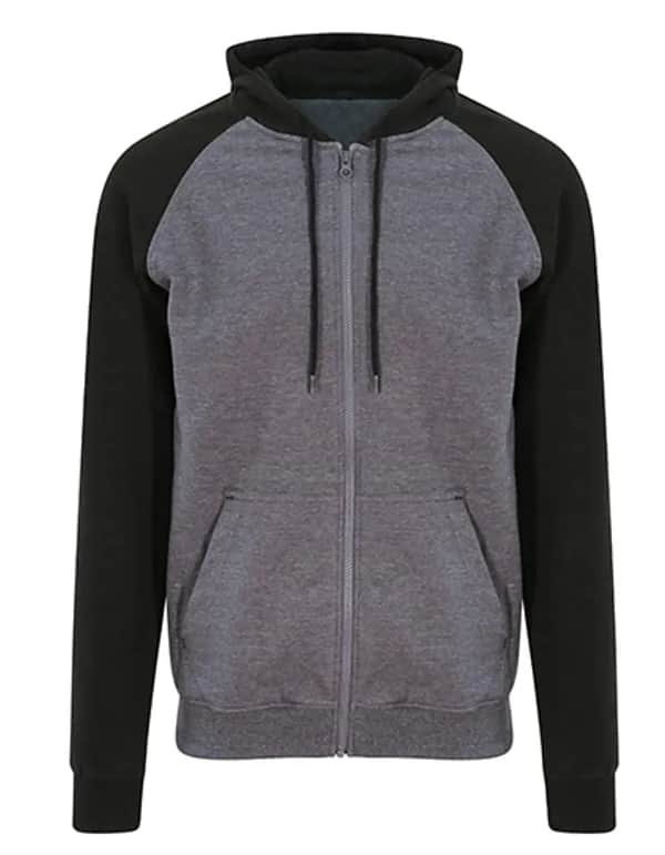 Baseball Zoodie - Charcoal (Heather)/Jet Black
