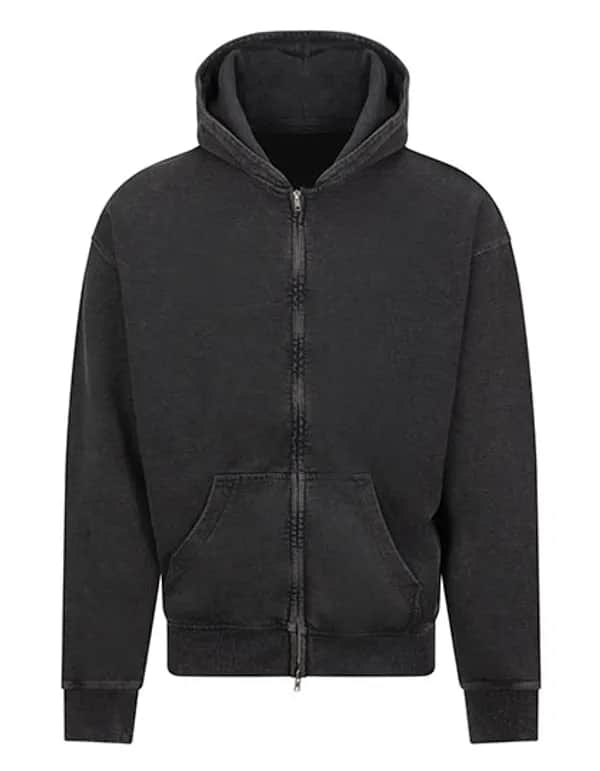 Vintage Washed Zoodie - Washed Black