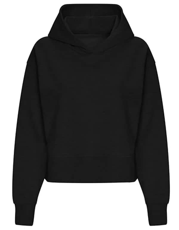 Womens Relaxed Hoodie - Deep Black