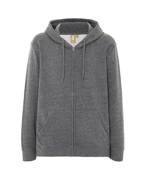 Unisex Hooded Full Zip Sweat Fuji - Dark Grey Melange
