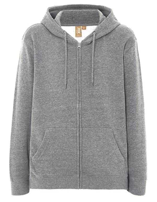 Unisex Hooded Full Zip Sweat Fuji - Grey Melange