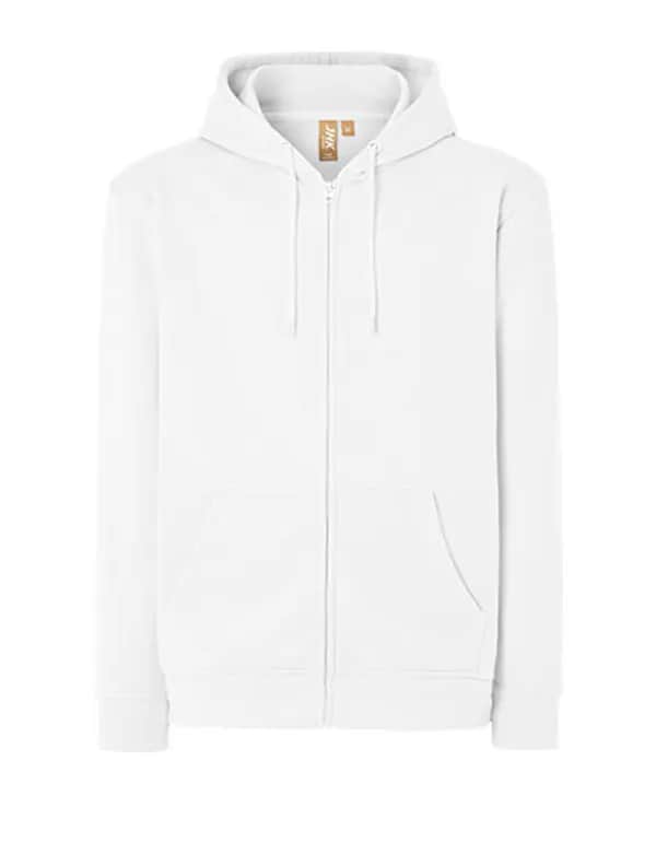 Unisex Hooded Full Zip Sweat Fuji - White