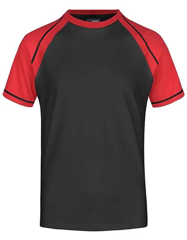 Men´s Raglan-T - Black/Red