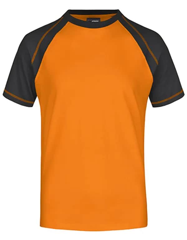 Men´s Raglan-T - Orange/Black