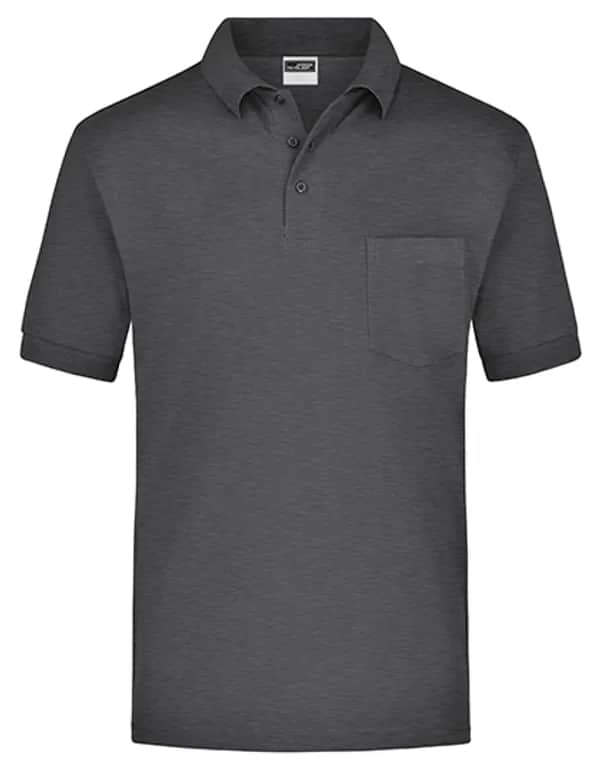 Polo-Piqué Pocket - Anthracite Melange