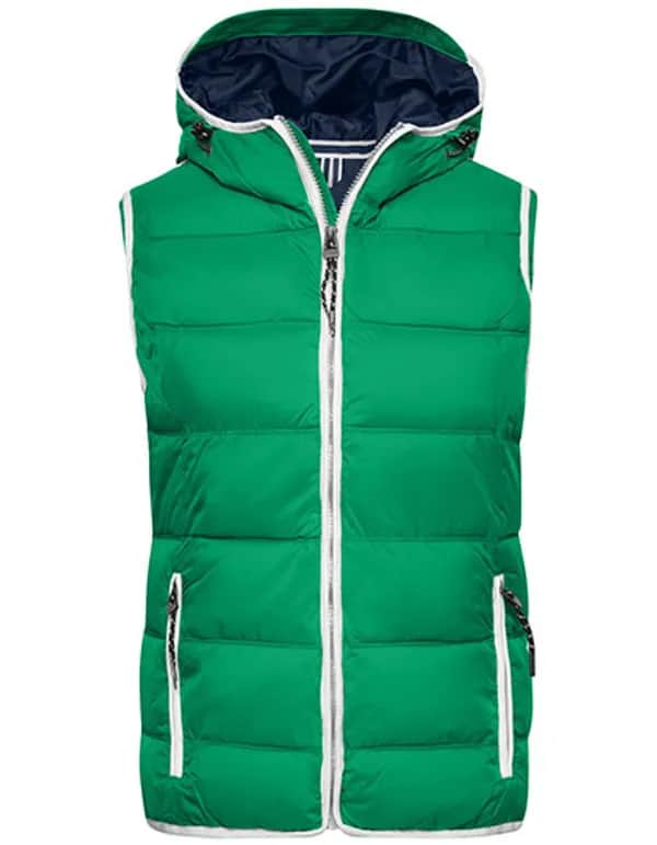 Ladies´ Maritime Vest - Irish Green/White