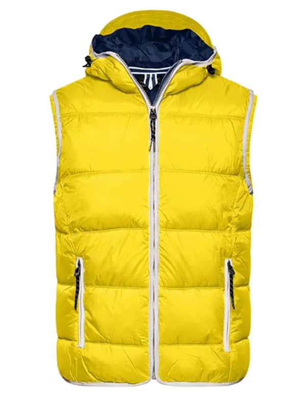 Men´s Maritime Vest - Sun Yellow/White