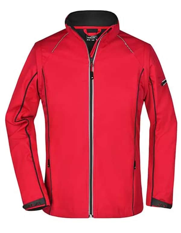 Ladies´ Zip-Off Softshell Jacket - Red/Black