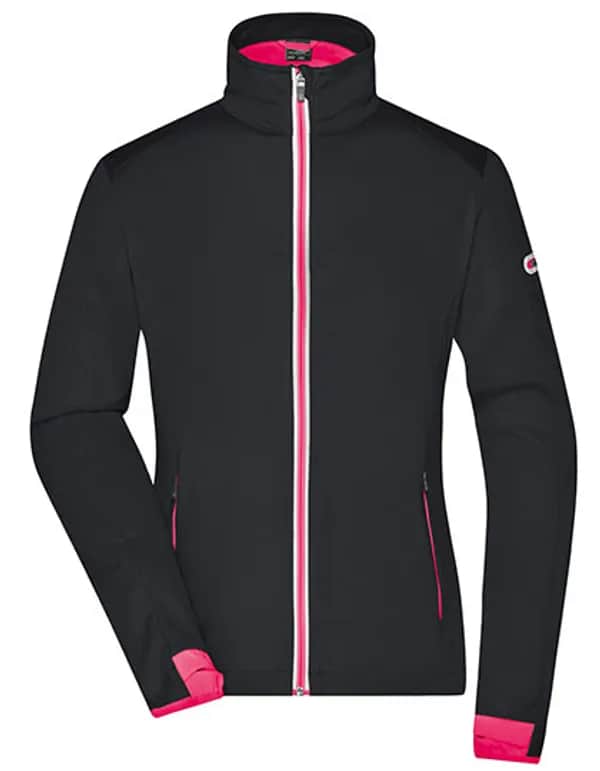 Ladies´ Sports Softshell Jacket - Black/Light Red