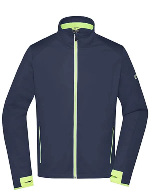 Men´s Sports Softshell Jacket - Navy/Bright Yellow
