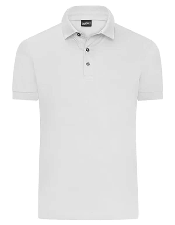 Men´s Mercerised Polo - White