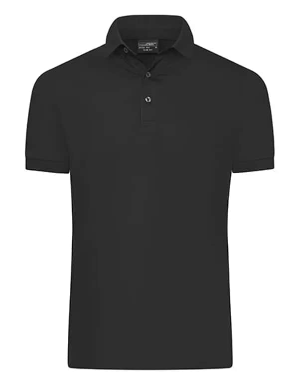 Men´s Mercerised Polo Slim Fit - Black