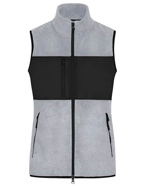 Ladies´ Fleece Vest - Light Melange/Black