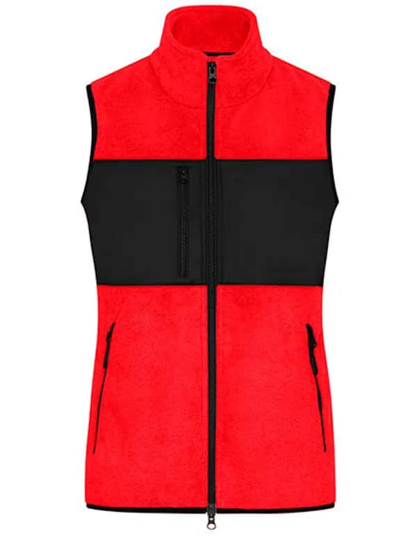Ladies´ Fleece Vest - Red/Black
