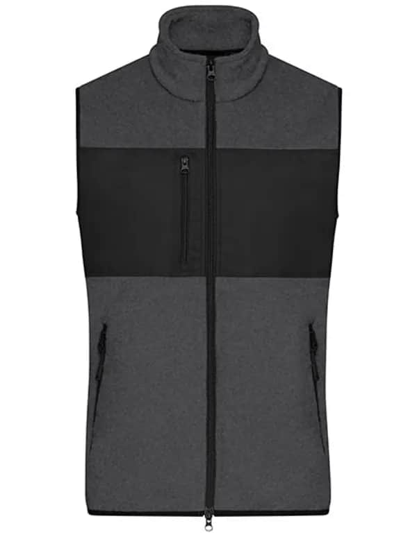Men´s Fleece Vest - Dark Melange/Black