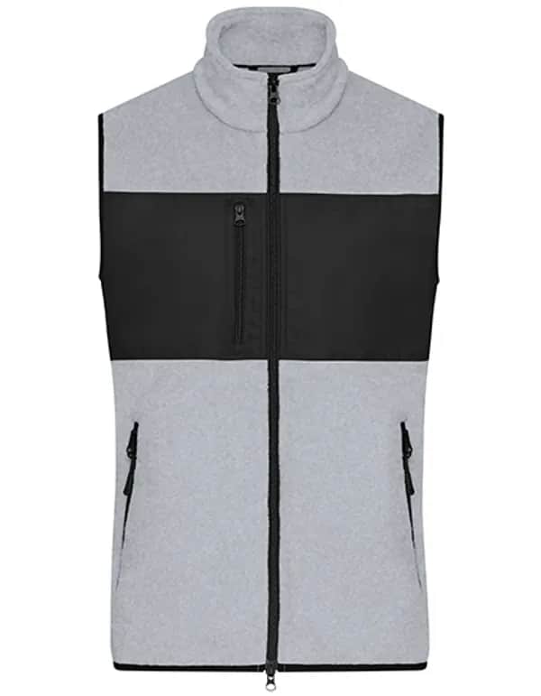 Men´s Fleece Vest - Light Melange/Black