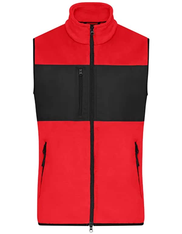 Men´s Fleece Vest - Red/Black