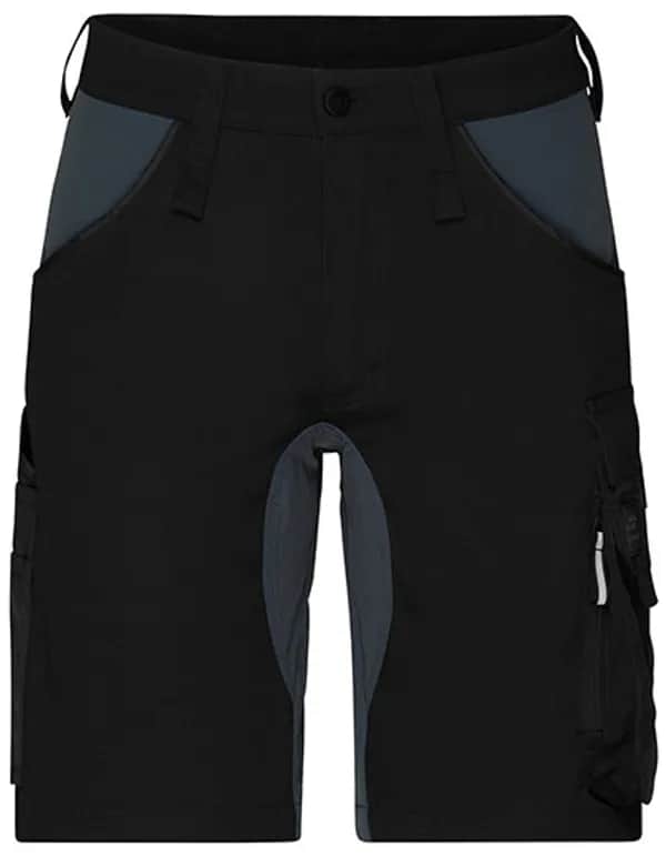 Workwear Stretch-Bermuda Slim Line - Black/Carbon