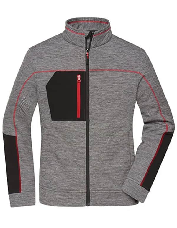 Ladies´ Structure Fleece Jacket - Carbon Melange/Black/Red