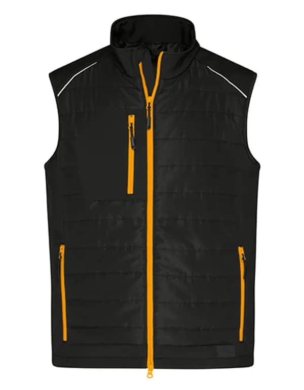 Men´s Hybrid Vest - Black/Neon Orange